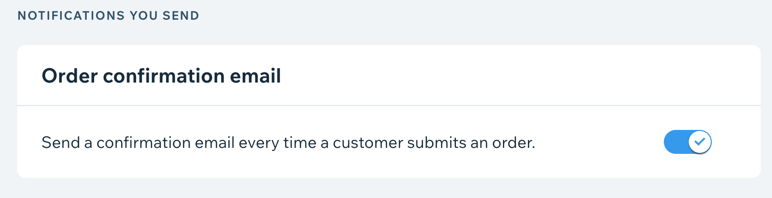 Customer Order Notifications