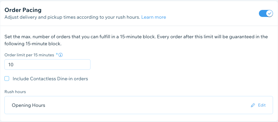 Une capture d'écran de la configuration du suivi des commandes dans le tableau de bord de votre site.