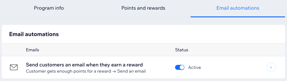 A screenshot of your loyalty email automation to send to customers when they earn a reward.