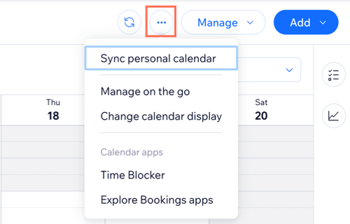 A screenshot showing how to change calendar display.