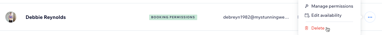 Se muestra dónde eliminar al personal en el panel de control.