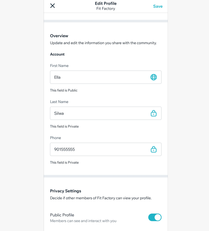 A screenshot showing where to edit your profile.