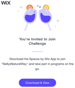 A screenshot of an invite to join a challenge in the mobile app