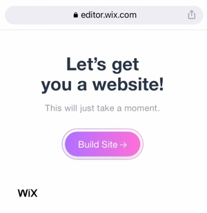 A screenshot of the last step to build your site.