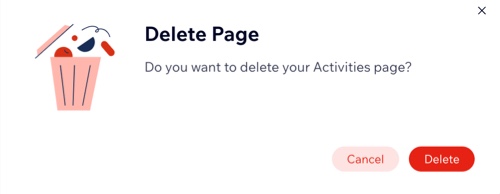 A screenshot of the Delete page confirmation.