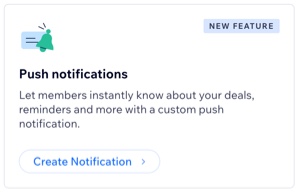 A screenshot of the Create Notification call to action.