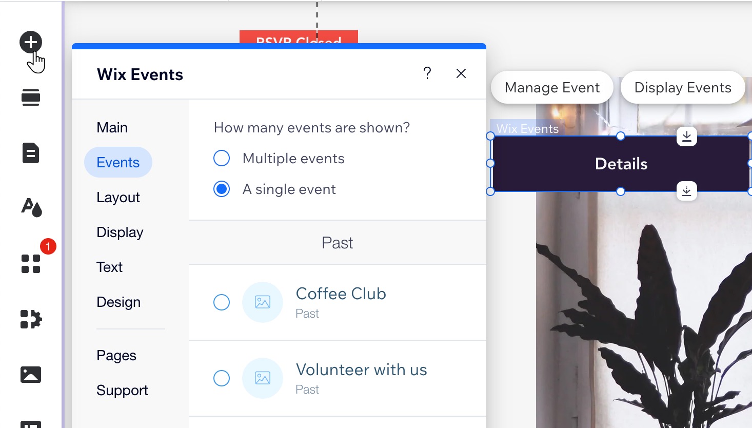 A screenshot of the Add Elements panel in the Wix Editor.