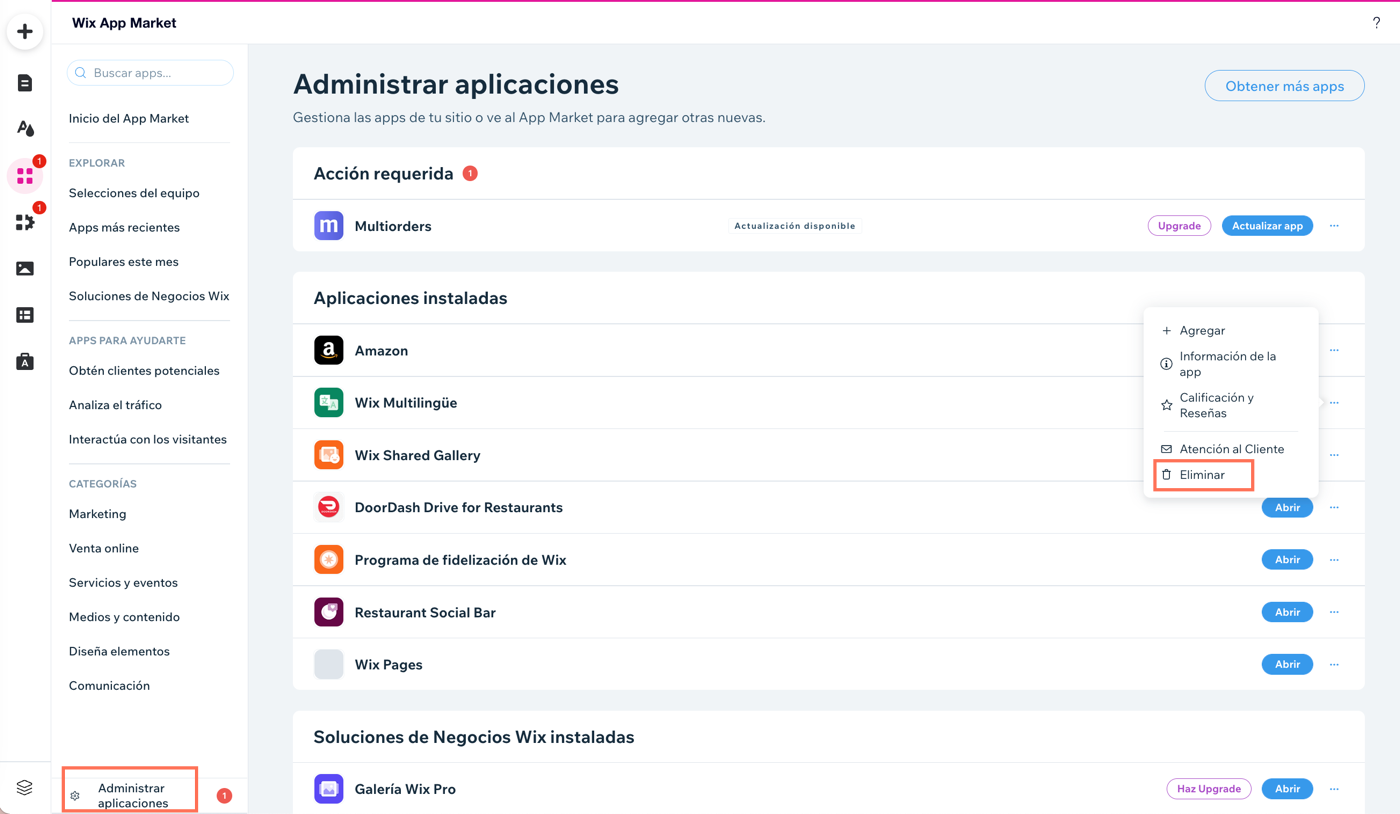 Wix Multilingual eliminar Wix Multilingual de tu sitio Centro de