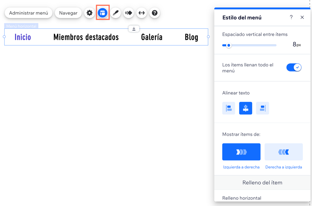 Editor de Wix acerca de los men??s avanzados Centro de Ayuda