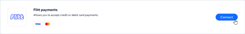 Flitt payments connect button,