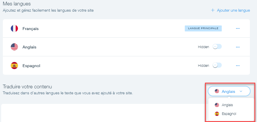Wix Multilingual Traduire Votre Chat Centre D Assistance Wix Com