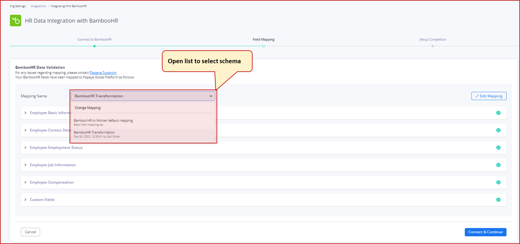 BambooHR API Integration