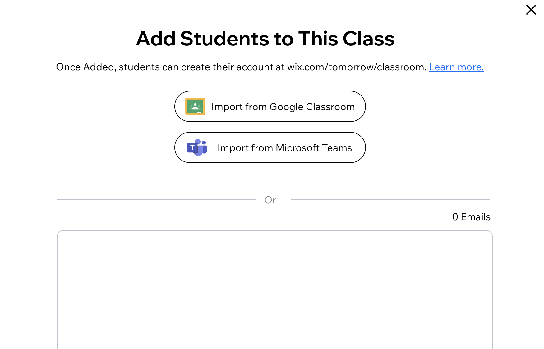 Adding students with Teams