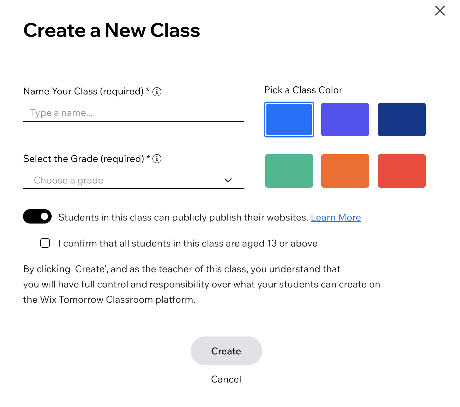 Create a new Class