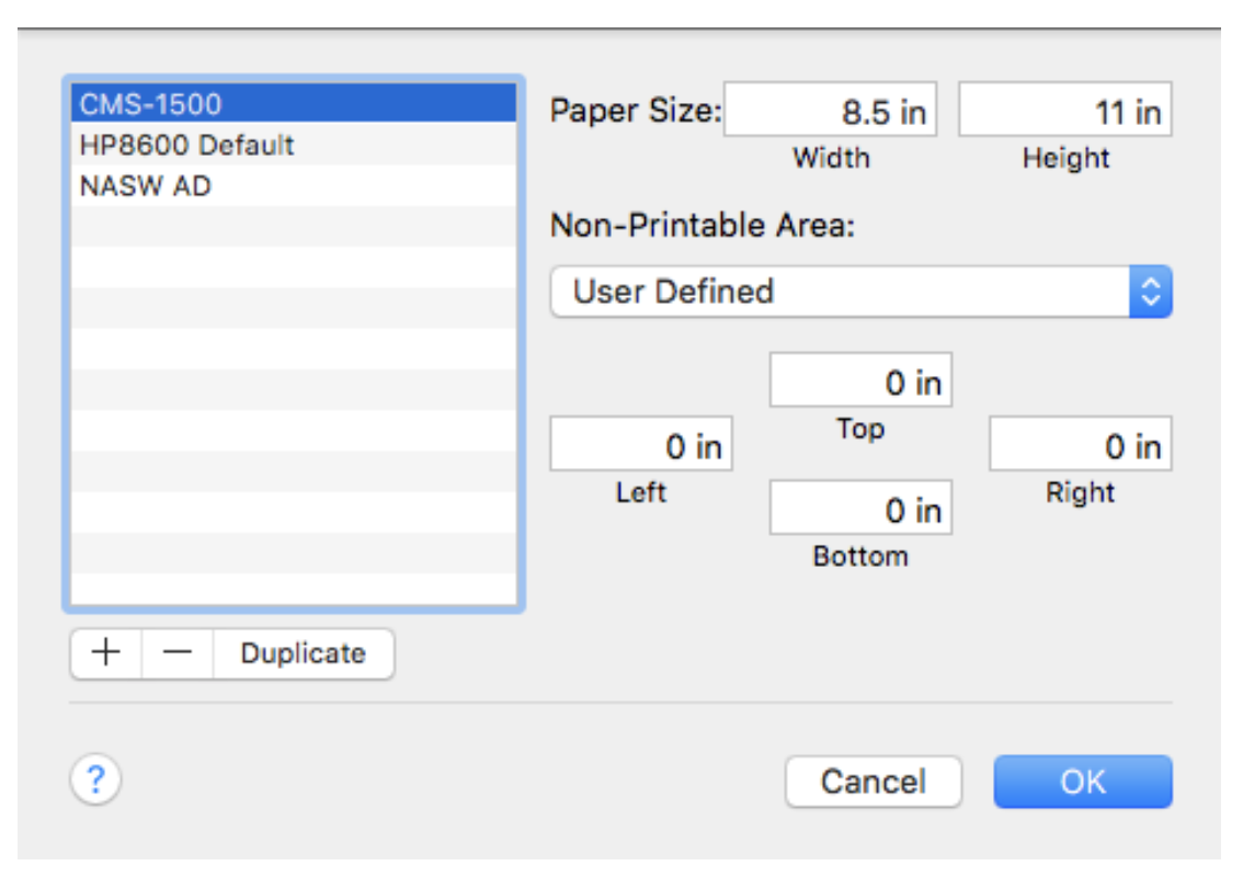 CMS1500 Print Margin Settings TherapyMate
