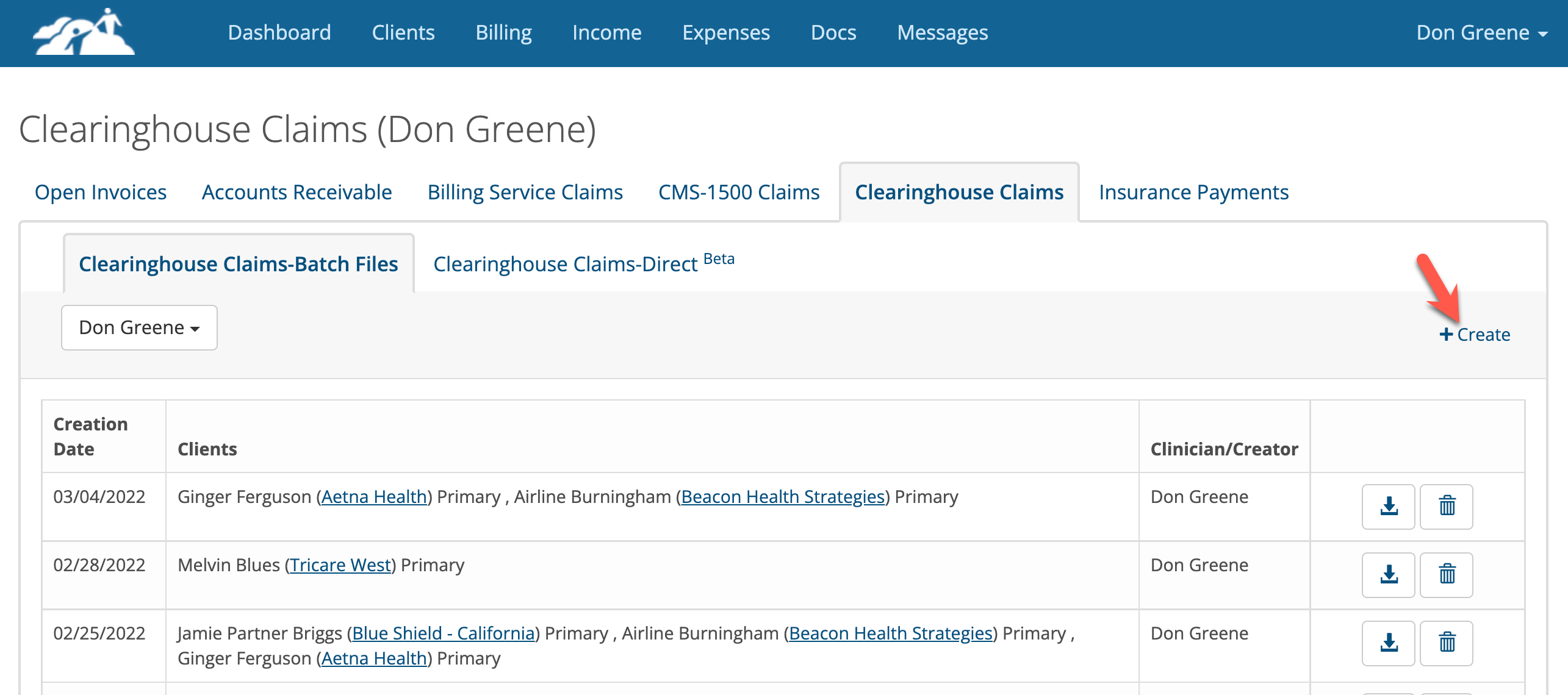 Office Ally Clearinghouse Claims Creation & Submission TherapyMate